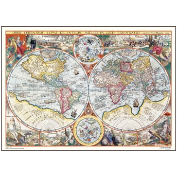 Verdenskort - år 1594 (stor format) 