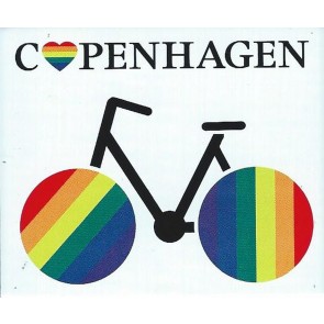 Cykel - Rainbow/Copenhagen - magnet