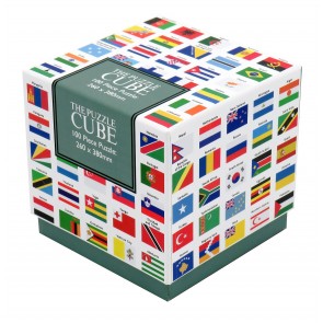 Puzzle Flags of the World jigsaw 100 pieces in cube