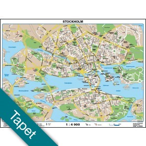 Stockholm bykort Tapet