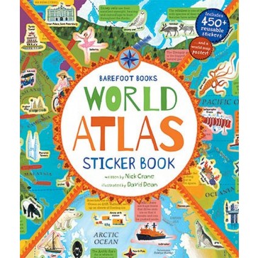 World Atlas Sticker Book incl. 450 reusable stickers