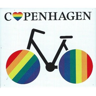 Cykel - Rainbow/Copenhagen - magnet