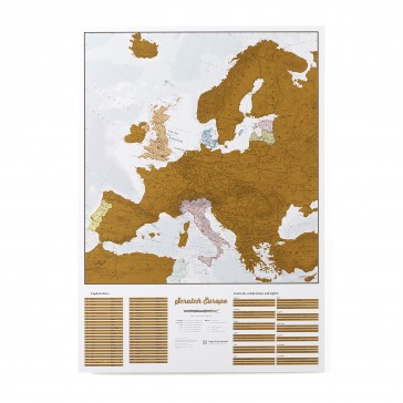 Scratch map Europe