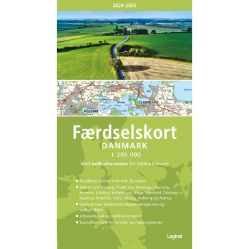 Færdselskort Danmark 2024-2025