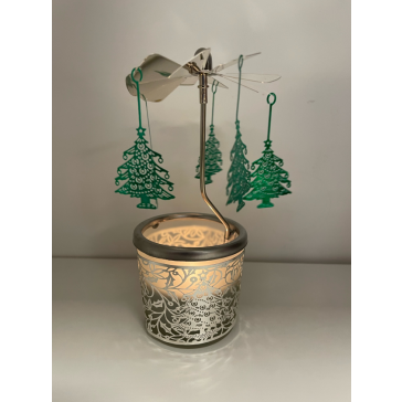 Christmas Tree Green - lysglas med karrusel