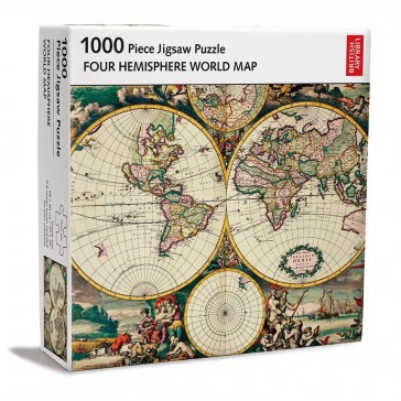Four Hemisphere World Map