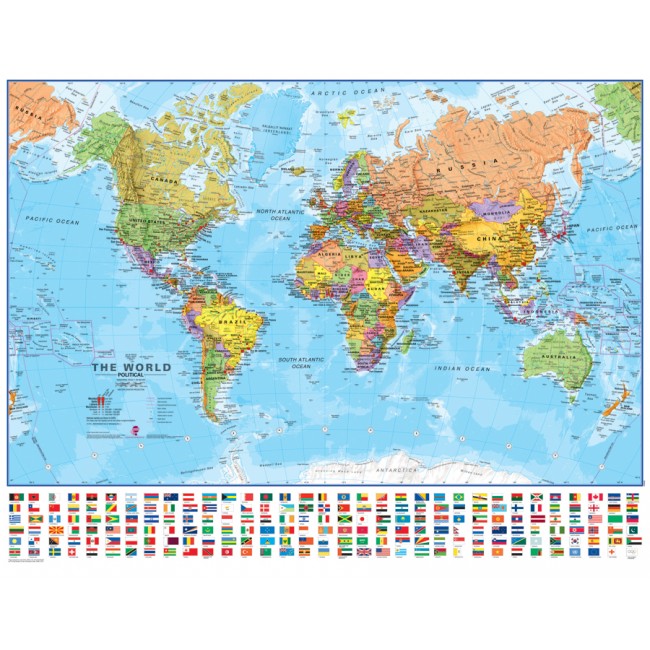 Hold op dine sæt Verden 130 x 96 cm Verden - Vægkort - Maps International - Nordisk  Korthandel