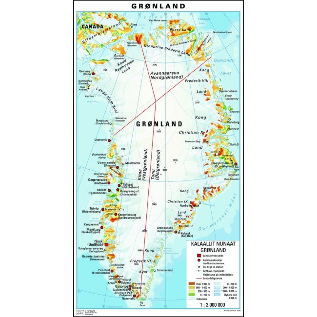 GrøNland Kort Med Bynavne Grønland kort GrøNland Kort Med Bynavne