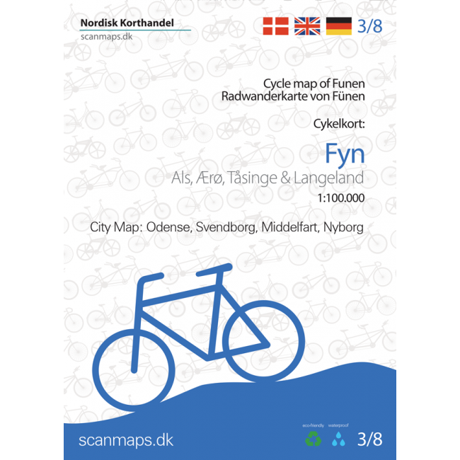 Rædsel sorg Merchandising Fyn, Ærø, Tåsinge og Langeland Cykelkort - Danmark - Kort - Nordisk  Korthandel - Nordisk Korthandel