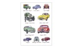 Great Biritish Cars - postkort med biler