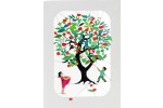 Børn under æbletræ -  dobbelt kort med kuvert