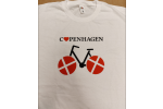 T-shirt med cykel til barn str. 9-11 (140 cm)