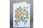 Gule blomster -  dobbelt kort med kuvert