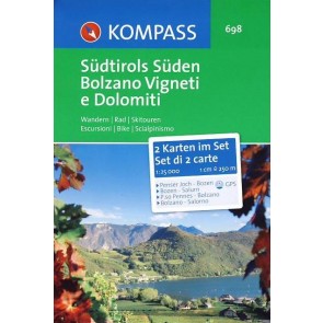 Südtirols Süden/Bolzano Vigneti e Dolomiti (2 kort)