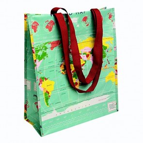 World Map Design Shopping Bag