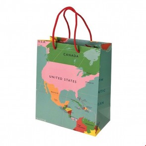 Small World Map Gift Bag