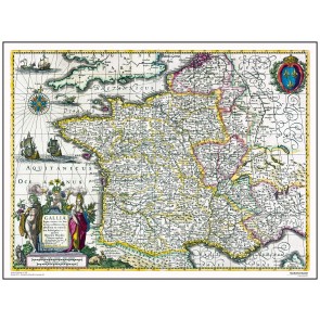 Frankrig - vinkort - år 1636