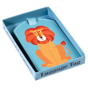 Charlie the lion luggage tag
