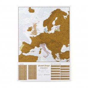 Scratch map Europe