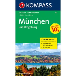 München und Umgebung (2 kort) m/ Naturführer