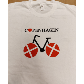 T-shirt med cykel - størrelse S
