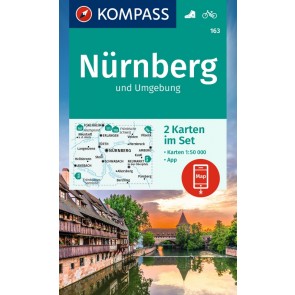 Nürnberg und Umgebung (2 kort) m/ Naturführer