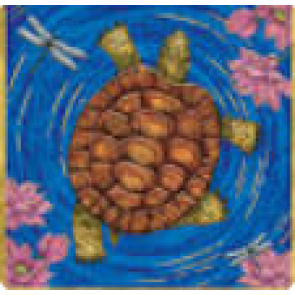 Tranquil Turtle - postkort med skilpadde