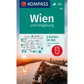 Wien und Umgebung (2 kort) m/ Naturführer