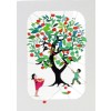 Børn under æbletræ -  dobbelt kort med kuvert
