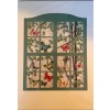 Sommerfugle og grønt vindue  -  dobbelt kort med kuvert