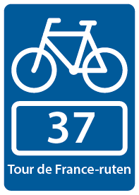Skilt for Tour de France-rute 37