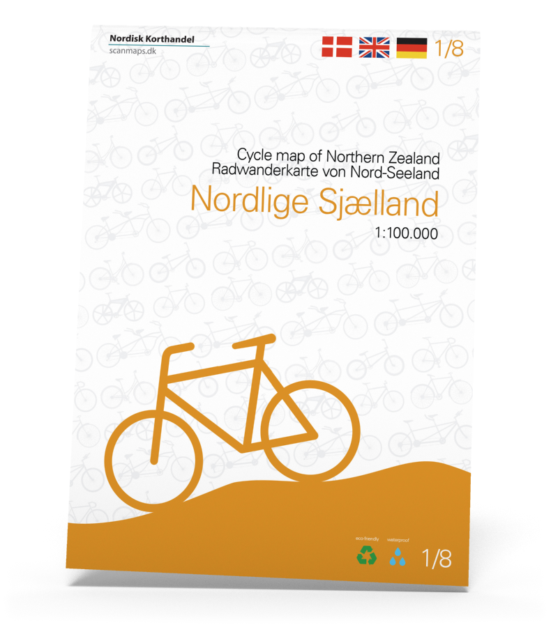 Nordlige Sjælland Cykelkort i 1:100.000